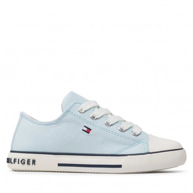 Enfant Baskets TOMMY HILFIGER - Low Cut Lace-Up Sneaker T3X4-32207-08908 M Light Blue 812 Bleu 4 Enfant Baskets TOMMY HILFIGER - Low Cut Lace-Up Sneaker T3X4-32207-08908 M Light Blue 812 Bleu – Image 2