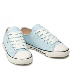 Enfant Baskets TOMMY HILFIGER - Low Cut Lace-Up Sneaker TT3X4-32207-0890 S Light Blue 812 Bleu -Tommy Hilfiger Soldes 0000209250541 08 plj