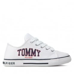 Enfant Sneakers Tommy Hilfiger - Low Cut Lace-Up Sneaker T3X4-32208-1352 M White 100 Blanc -Tommy Hilfiger Soldes 0000209250558 07 plj