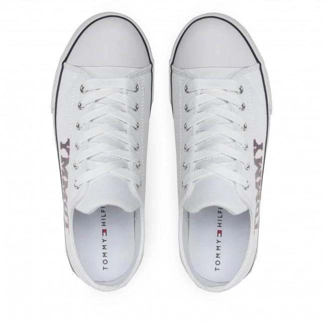 Enfant Baskets TOMMY HILFIGER - Low Cut Lace-Up Senaker T3X4-32208-1352 S White 100 Blanc 8 Enfant Baskets TOMMY HILFIGER - Low Cut Lace-Up Senaker T3X4-32208-1352 S White 100 Blanc – Image 6