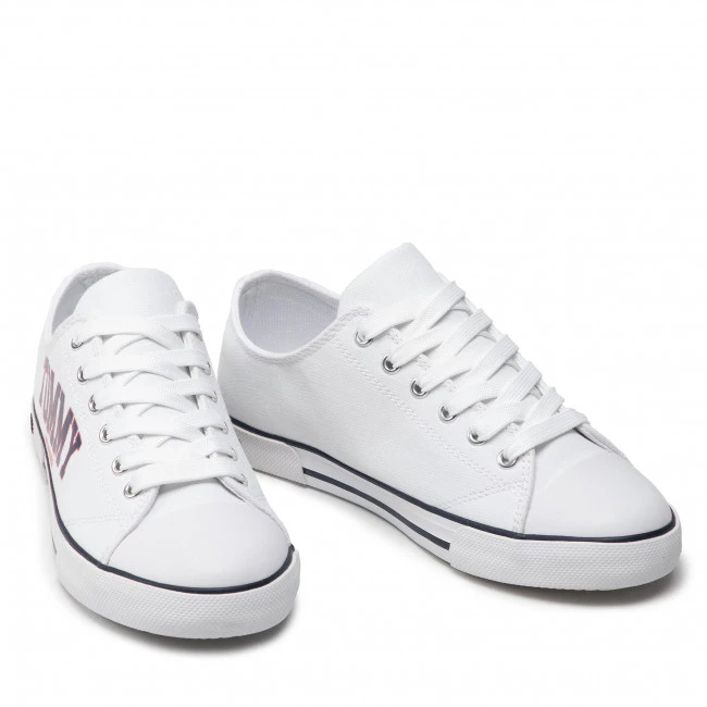 Enfant Baskets TOMMY HILFIGER - Low Cut Lace-Up Senaker T3X4-32208-1352 S White 100 Blanc 7 Enfant Baskets TOMMY HILFIGER - Low Cut Lace-Up Senaker T3X4-32208-1352 S White 100 Blanc – Image 5