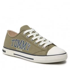 Enfant Sneakers Tommy Hilfiger - Low Cut Lace-Up Senaker T3X4-32208-1352 S Military Green 414 Vert