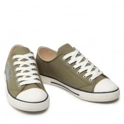 Enfant Sneakers Tommy Hilfiger - Low Cut Lace-Up Senaker T3X4-32208-1352 S Military Green 414 Vert -Tommy Hilfiger Soldes 0000209250589 08 st
