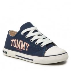 Enfant Baskets TOMMY HILFIGER - Low Cut Lace-Up Sneaker T3X4-32208-1352 M Blue 800 Bleu Marine