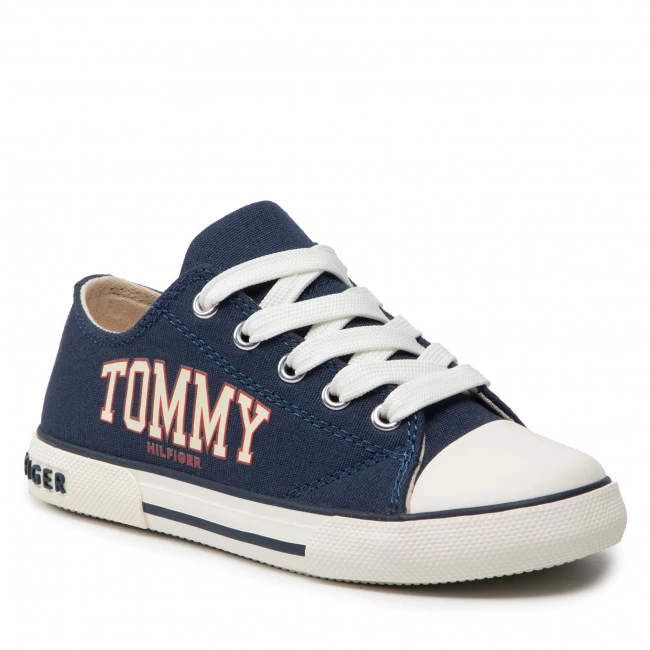 Enfant Baskets TOMMY HILFIGER - Low Cut Lace-Up Sneaker T3X4-32208-1352 M Blue 800 Bleu Marine 3 Enfant Baskets TOMMY HILFIGER - Low Cut Lace-Up Sneaker T3X4-32208-1352 M Blue 800 Bleu Marine