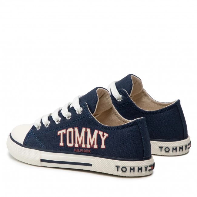 Enfant Baskets TOMMY HILFIGER - Low Cut Lace-Up Sneaker T3X4-32208-1352 M Blue 800 Bleu Marine 5 Enfant Baskets TOMMY HILFIGER - Low Cut Lace-Up Sneaker T3X4-32208-1352 M Blue 800 Bleu Marine – Image 3