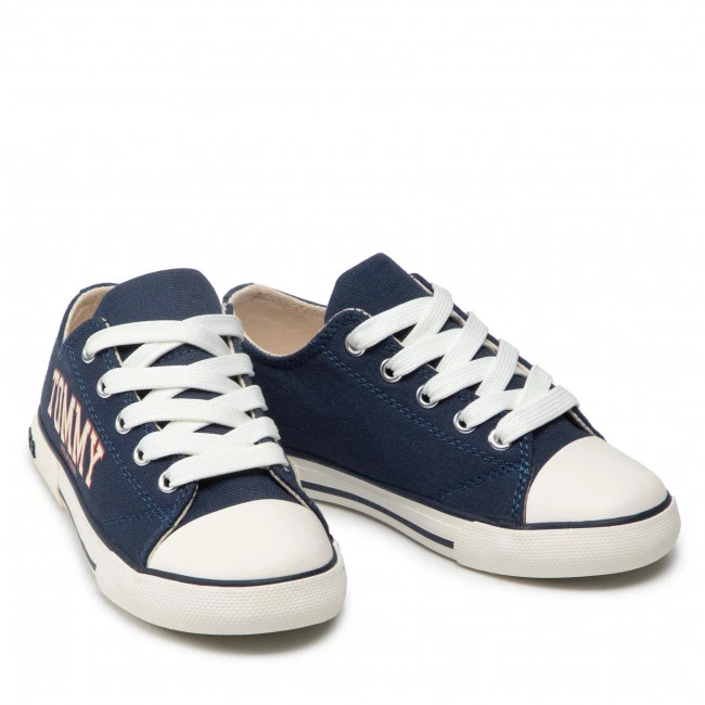 Enfant Baskets TOMMY HILFIGER - Low Cut Lace-Up Sneaker T3X4-32208-1352 M Blue 800 Bleu Marine 7 Enfant Baskets TOMMY HILFIGER - Low Cut Lace-Up Sneaker T3X4-32208-1352 M Blue 800 Bleu Marine – Image 5