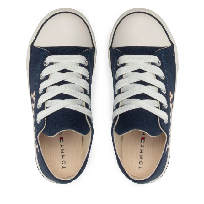 Enfant Baskets TOMMY HILFIGER - Low Cut Lace-Up Sneaker T3X4-32208-1352 M Blue 800 Bleu Marine 8 Enfant Baskets TOMMY HILFIGER - Low Cut Lace-Up Sneaker T3X4-32208-1352 M Blue 800 Bleu Marine – Image 6