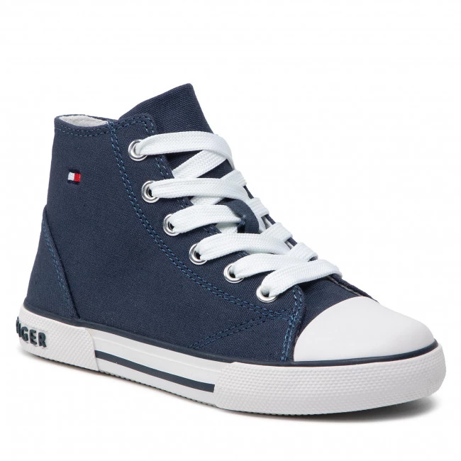 Enfant Baskets TOMMY HILFIGER - High Top Lace-Up Sneaker T3X4-32209-0890 M Blue 800 Bleu Marine 3 Enfant Baskets TOMMY HILFIGER - High Top Lace-Up Sneaker T3X4-32209-0890 M Blue 800 Bleu Marine
