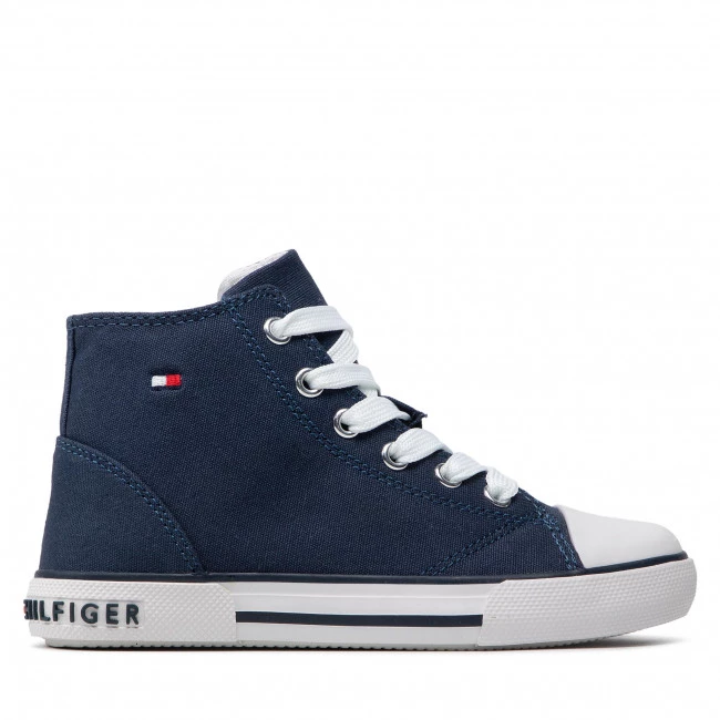 Enfant Baskets TOMMY HILFIGER - High Top Lace-Up Sneaker T3X4-32209-0890 M Blue 800 Bleu Marine 4 Enfant Baskets TOMMY HILFIGER - High Top Lace-Up Sneaker T3X4-32209-0890 M Blue 800 Bleu Marine – Image 2