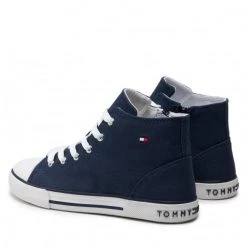 Enfant Sneakers Tommy Hilfiger - Higt Top Lace-Up Sneaker T3X4-32209-0890 S Blue 800 Bleu Marine -Tommy Hilfiger Soldes 0000209250640 02 st