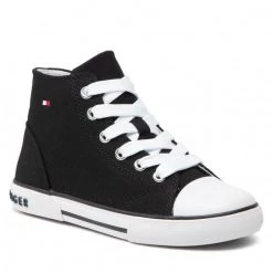 Unisexe Baskets TOMMY HILFIGER - High Top Lace-Up Sneaker T3X4-32209-0890 M Black 999 Noir