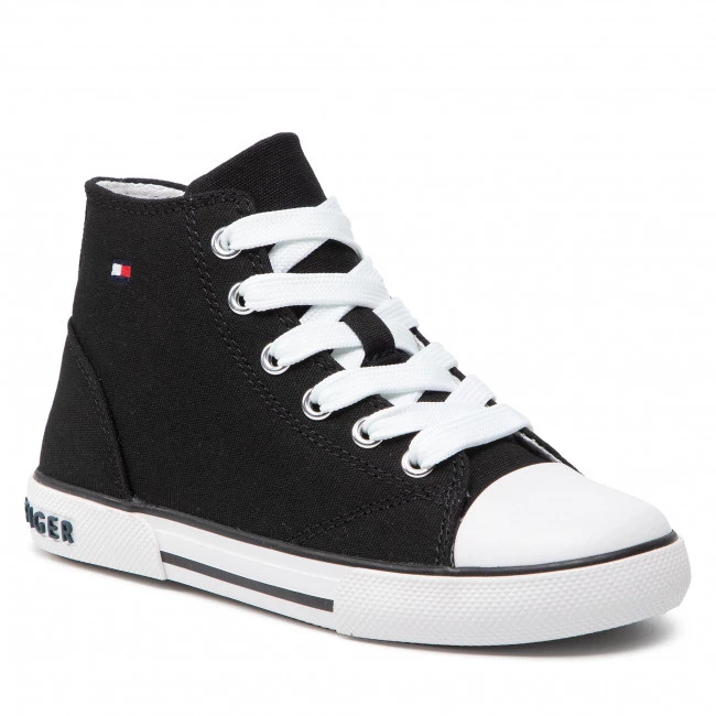Unisexe Baskets TOMMY HILFIGER - High Top Lace-Up Sneaker T3X4-32209-0890 M Black 999 Noir 3 Unisexe Baskets TOMMY HILFIGER - High Top Lace-Up Sneaker T3X4-32209-0890 M Black 999 Noir