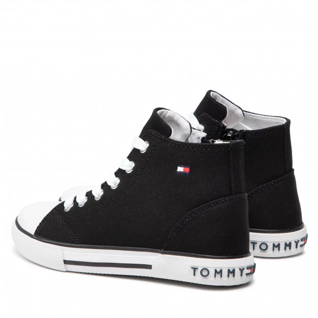Unisexe Baskets TOMMY HILFIGER - High Top Lace-Up Sneaker T3X4-32209-0890 M Black 999 Noir 5 Unisexe Baskets TOMMY HILFIGER - High Top Lace-Up Sneaker T3X4-32209-0890 M Black 999 Noir – Image 3