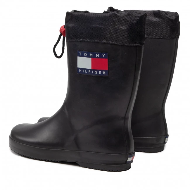 Enfant Bottes De Pluie TOMMY HILFIGER - Rain Boot T3X6-30766-0047 S Black 999 Noir 5 Enfant Bottes De Pluie TOMMY HILFIGER - Rain Boot T3X6-30766-0047 S Black 999 Noir – Image 3