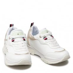 Enfant Sneakers Tommy Hilfiger - Low Cut Lace-Up Sneaker T3A4-32164-0289 White/Platinum X048 Blanc -Tommy Hilfiger Soldes 0000209681734 08 ki