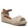 Enfant Espadrilles TOMMY HILFIGER - Rope Wedge Sandal T3A7-32185-0048 S Beige 500 Beige