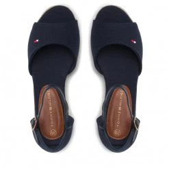 Enfant Espadrilles Tommy Hilfiger - Rope Wedge Sandal T3A7-32185-0048 M Blue 800 Bleu Marine -Tommy Hilfiger Soldes 0000209681857 05 pl