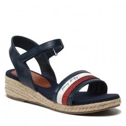 Enfant Espadrilles Tommy Hilfiger - Rope Wedge Sandal T3A7-32188-1379Y004 M Blue/White/Red Bleu Marine