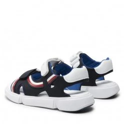 Enfant Sandales Tommy Hilfiger - Velcro Sandal T3B2-32260-1269X S Blue/White 007 Bleu Marine -Tommy Hilfiger Soldes 0000209682243 02 pa