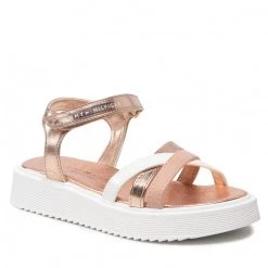 Enfant Sandales Tommy Hilfiger - Velcro Sandal T4A2-32183-1195 M Nude/White/Rose Gold Y997 Rose