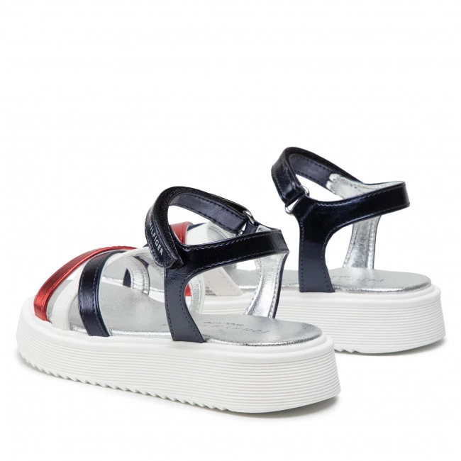 Enfant Sandales Tommy Hilfiger - Velcro Sandal T4A2-32184-0371 M Blue/White/Red Y004 Bleu Marine, Multicolore 5 Enfant Sandales Tommy Hilfiger - Velcro Sandal T4A2-32184-0371 M Blue/White/Red Y004 Bleu Marine, Multicolore – Image 3