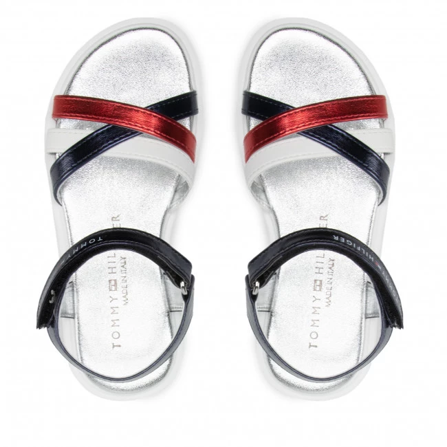 Enfant Sandales Tommy Hilfiger - Velcro Sandal T4A2-32184-0371 M Blue/White/Red Y004 Bleu Marine, Multicolore 8 Enfant Sandales Tommy Hilfiger - Velcro Sandal T4A2-32184-0371 M Blue/White/Red Y004 Bleu Marine, Multicolore – Image 6