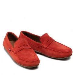 Homme Mocassins Tommy Hilfiger - Classic Suede Driver FM0FM02725 Cinnabar Red XNG Orange -Tommy Hilfiger Soldes 0000209898682 03 ph