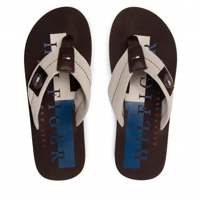 Homme Tongs Tommy Hilfiger - Badge Beach Sandal FM0FM03981 Classic Beige ACI Beige, Marron 8 Homme Tongs Tommy Hilfiger - Badge Beach Sandal FM0FM03981 Classic Beige ACI Beige, Marron – Image 6