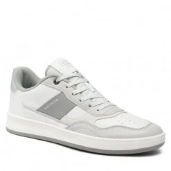 Homme Sneakers Tommy Hilfiger - Retro Court Mix Cupsole FM0FM04006 Grey Whsper PQU Gris