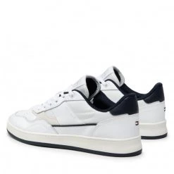 Homme Sneakers TOMMY HILFIGER - Retro Court Mix Cupsole FM0FM04006 White YBR Blanc -Tommy Hilfiger Soldes 0000209899382 02 sw