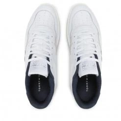 Homme Sneakers TOMMY HILFIGER - Retro Court Mix Cupsole FM0FM04006 White YBR Blanc -Tommy Hilfiger Soldes 0000209899382 04 sw