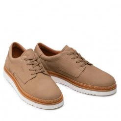 Homme Chaussures Basses Tommy Hilfiger - Cleated Unlined Casual Nbk Shoe FM0FM04043 Classic Khaki RBL Marron -Tommy Hilfiger Soldes 0000209900743 03 ks 1