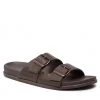 Homme Mules / Sandales De Bain Tommy Hilfiger - Elevated Leather Buckle Sandal FM0FM04085 Cocoa GT6 Marron