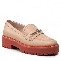 Femme Chaussures Basses TOMMY HILFIGER - Th Chain Chunky Loafer FW0FW06166 Sandrift ABR Beige