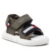 Enfant Sandales TOMMY HILFIGER - Velcro Sandal T1B2-32252-1357 M Military Green 414 Vert -Tommy Hilfiger Soldes 01 0000209680652 is