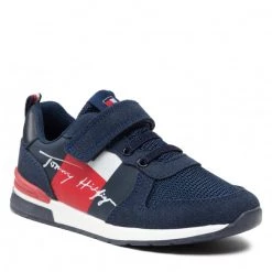Enfant Sneakers Tommy Hilfiger - Low Cut Lace-Up Velcro Sneaker T1B4-32234-1040 S Blue 800 Bleu Marine