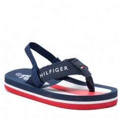 Enfant Sandales TOMMY HILFIGER - Varsity Print Flip Flop T1B8-32264-0058 Blue 800 Bleu Marine