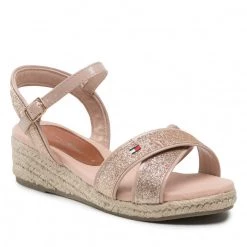 Enfant Espadrilles Tommy Hilfiger - Rope Wedge Sandal T3A7-32186-1380 M Powder Pink 363 Rose