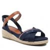 Enfant Espadrilles Tommy Hilfiger - Rope Wedge Sandal T3A7-32187-0547 S Blue/Tobacco X555 Bleu Marine