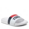 Enfant Mules / Sandales De Bain Tommy Hilfiger - Varsity Print Pool Silde T3B0-32274-1172 S White 100 Blanc