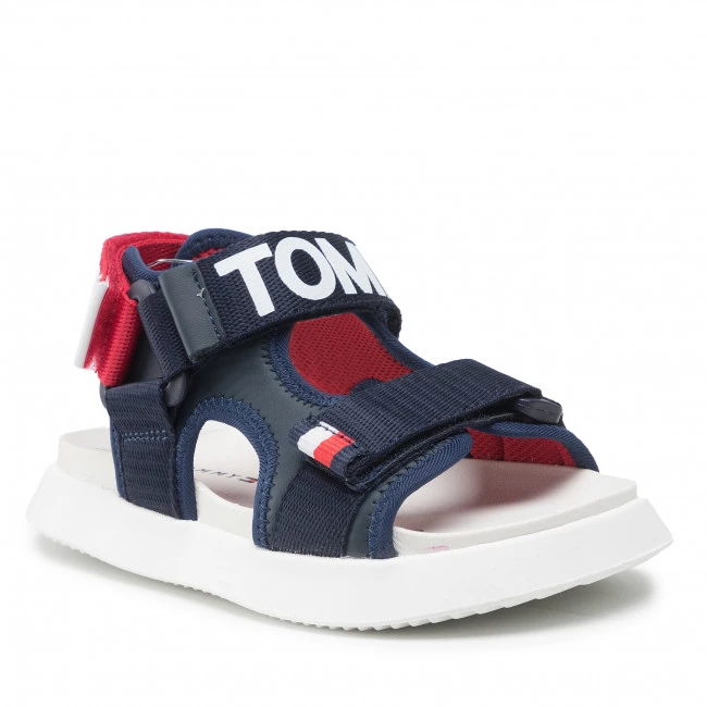 Enfant Sandales TOMMY HILFIGER - Velcro Sandal T3B2-32257-0208 M Blue 800 Bleu Marine 3 Enfant Sandales TOMMY HILFIGER - Velcro Sandal T3B2-32257-0208 M Blue 800 Bleu Marine