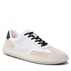 Homme Sneakers Tommy Hilfiger - Essential Premium Cupsole Lea FM0FM04111 Classic Beige ACI Blanc