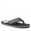 Homme Tongs Tommy Hilfiger - Recycled Chambray Beach Sandal FM0FM03983 Black BDS Gris