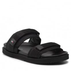 Homme Mules / Sandales De Bain Tommy Hilfiger - Fashion Cleated Strappy Sandal FM0FM04118 Black BDS Noir