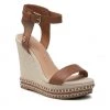 Femme Sandales TOMMY HILFIGER - Elevated Signature Wedge Sandal FW0FW06296 Summer Cognac GU9 Marron -Tommy Hilfiger Soldes 01 0000209908978 plj
