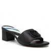 Femme Mules / Sandales De Bain TOMMY HILFIGER - Th Leather Branding Heel Sandal FW0FW06477 Black BDS Noir -Tommy Hilfiger Soldes 01 0000209909029 ks
