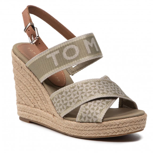 Femme Espadrilles TOMMY HILFIGER - Tommy Webbing High Wedge SandalFW0FW06355 Woodridge GXR Vert 3 Femme Espadrilles TOMMY HILFIGER - Tommy Webbing High Wedge SandalFW0FW06355 Woodridge GXR Vert