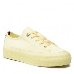 Femme Sneakers TOMMY HILFIGER - Monochromatic Vulc Sneaker FW0FW06460 Lemon Twist ZHF Jaune