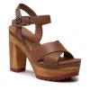 Femme Sandales TOMMY HILFIGER - Feminine High Heel Clog Sandal FW0FW06242 Summer Cognac GU9 Marron -Tommy Hilfiger Soldes 01 0000209910551 st